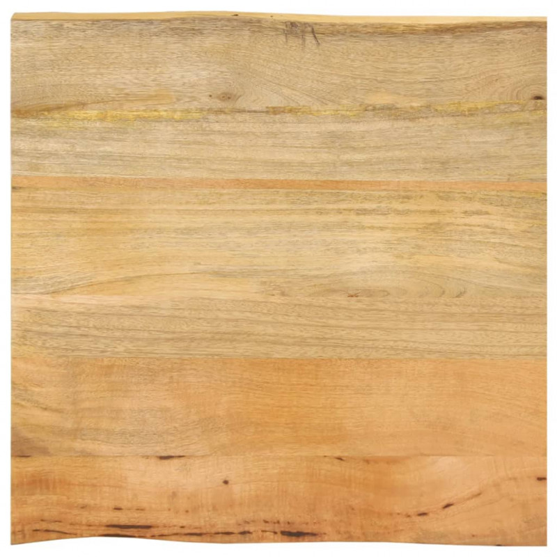 Blat stołu, 60x60x2,5 cm, naturalna krawędź, lite drewno mango