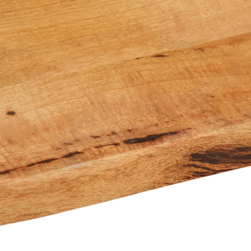 Blat stołu, 60x60x2,5 cm, naturalna krawędź, lite drewno mango