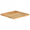 Blat stołu, 80x80x3,8 cm, naturalna krawędź, lite drewno mango
