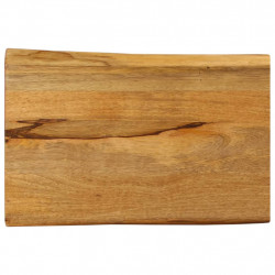 Blat stołu, 50x40x2,5 cm, naturalna krawędź, lite drewno mango