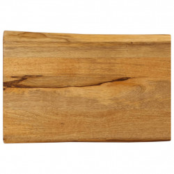 Blat stołu, 60x40x2,5 cm, naturalna krawędź, lite drewno mango