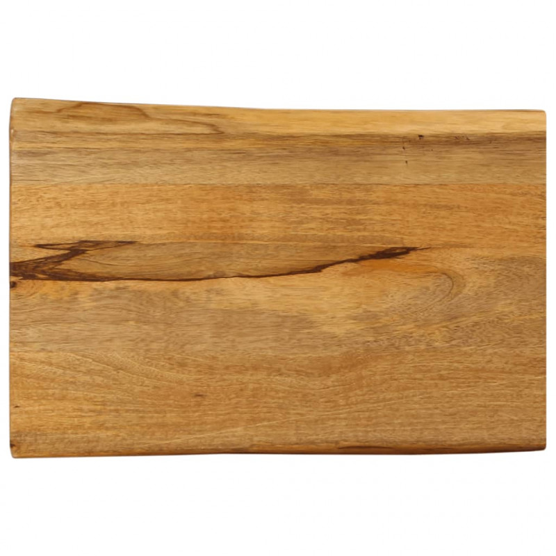 Blat stołu, 60x40x2,5 cm, naturalna krawędź, lite drewno mango