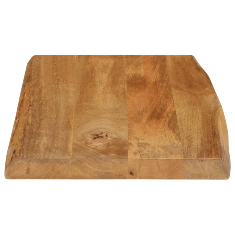 Blat stołu, 60x40x2,5 cm, naturalna krawędź, lite drewno mango