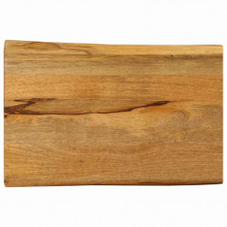 Blat stołu, 70x40x2,5 cm, naturalna krawędź, lite drewno mango