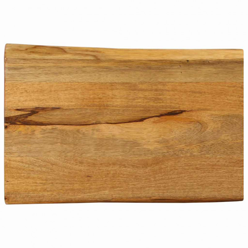 Blat stołu, 70x40x2,5 cm, naturalna krawędź, lite drewno mango