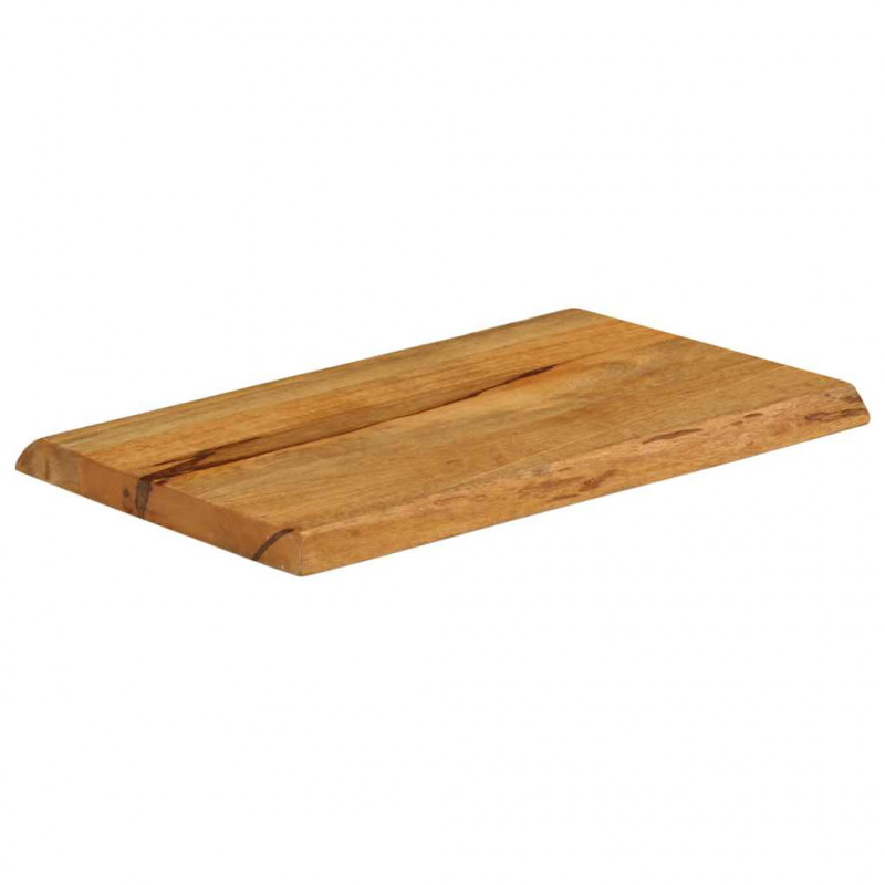 Blat stołu, 70x40x2,5 cm, naturalna krawędź, lite drewno mango