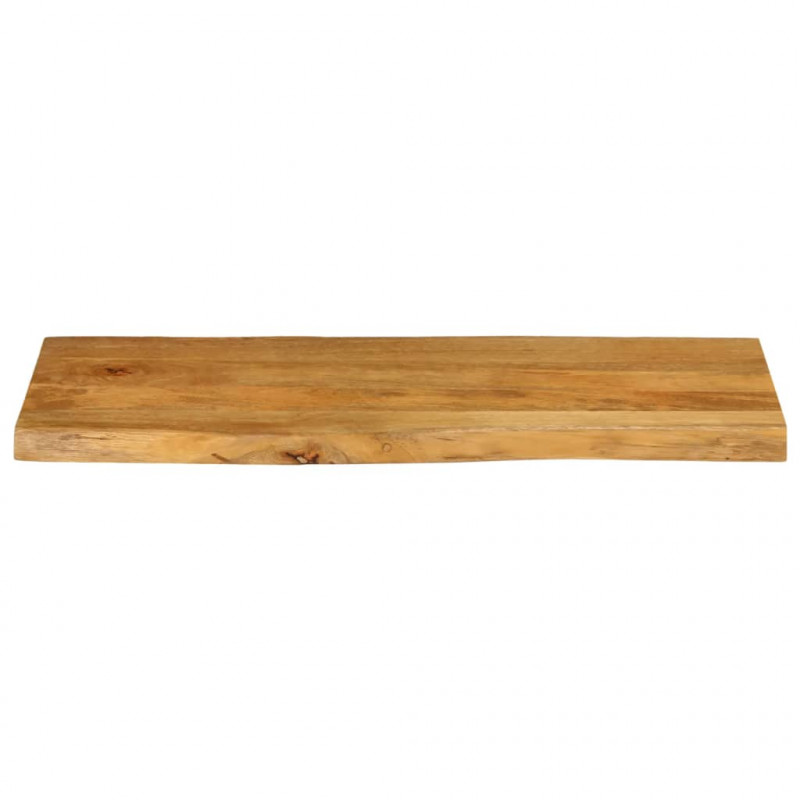 Blat stołu, 80x40x2,5 cm, naturalna krawędź, lite drewno mango