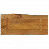 Blat stołu, 80x40x2,5 cm, naturalna krawędź, lite drewno mango