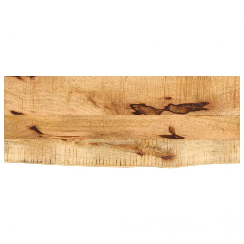 Blat stołu, 80x30x2,5cm, naturalna krawędź, surowe drewno mango