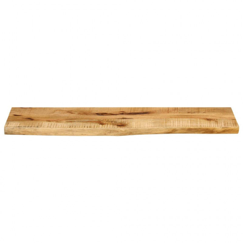 Blat stołu, 100x30x2,5 cm, naturalna krawędź, drewno mango