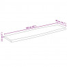 Blat stołu, 160x40x2,5 cm, naturalna krawędź, lite drewno mango