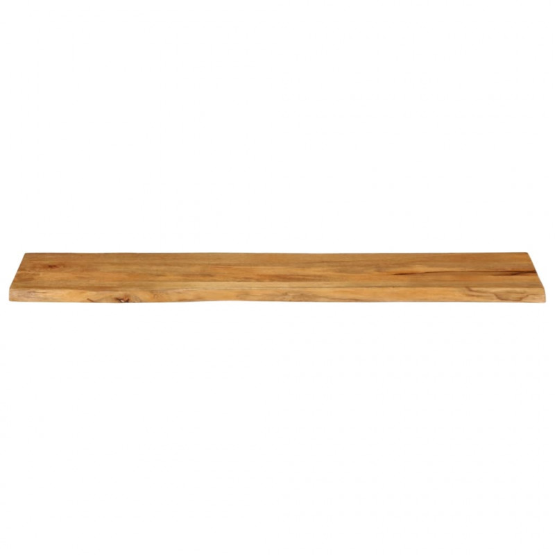 Blat stołu, 180x40x2,5 cm, naturalna krawędź, lite drewno mango