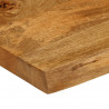 Blat stołu, 140x60x2,5 cm, naturalna krawędź, lite drewno mango