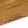 Blat stołu, 140x60x2,5 cm, naturalna krawędź, lite drewno mango