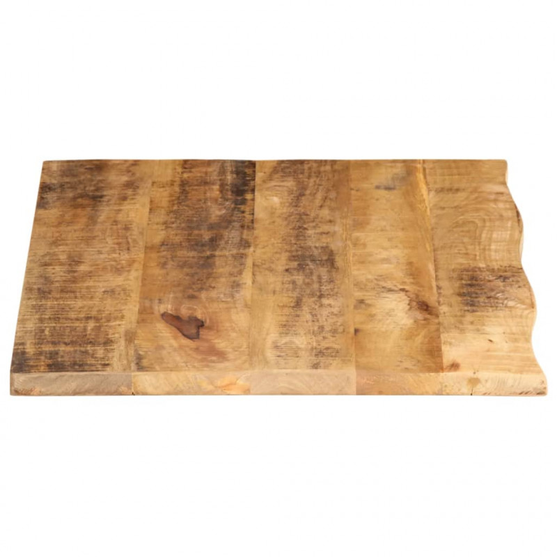 Blat stołu, 70x60x2,5cm, naturalna krawędź, surowe drewno mango