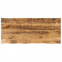 Blat stołu, 140x60x2,5 cm, naturalna krawędź, drewno mango
