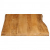 Blat stołu, 80x60x3,8 cm, naturalna krawędź, lite drewno mango