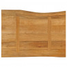 Blat stołu, 80x60x3,8 cm, naturalna krawędź, lite drewno mango