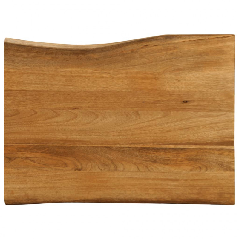 Blat stołu, 90x60x3,8 cm, naturalna krawędź, lite drewno mango
