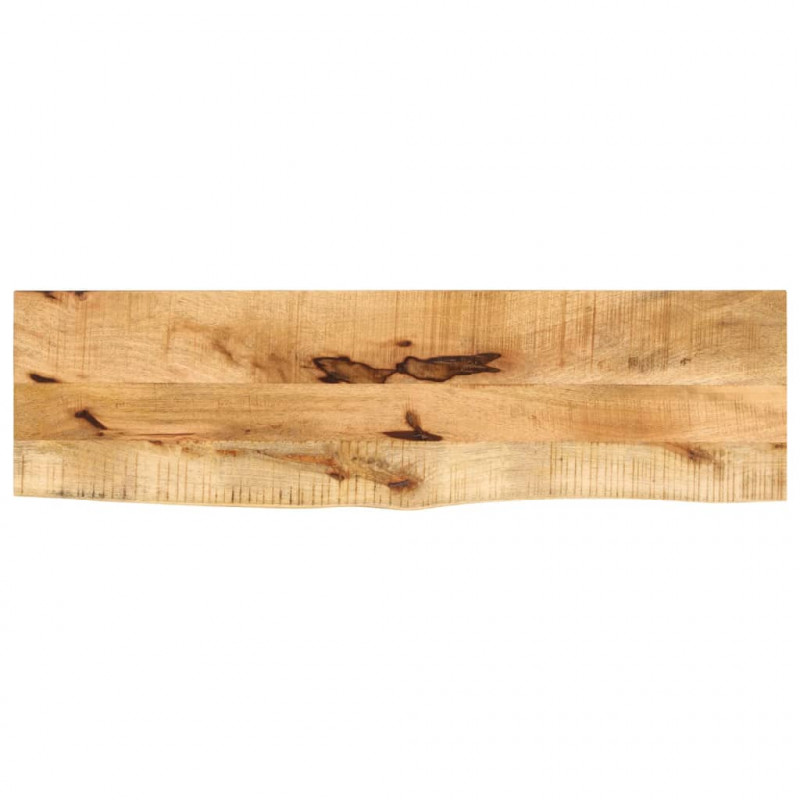 Blat stołu, 120x30x3,8 cm, naturalna krawędź, drewno mango