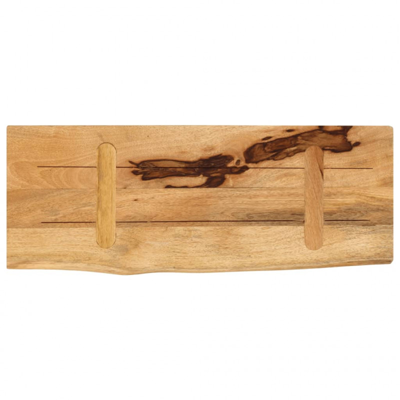 Blat stołu, 70x40x3,8 cm, naturalna krawędź, drewno mango