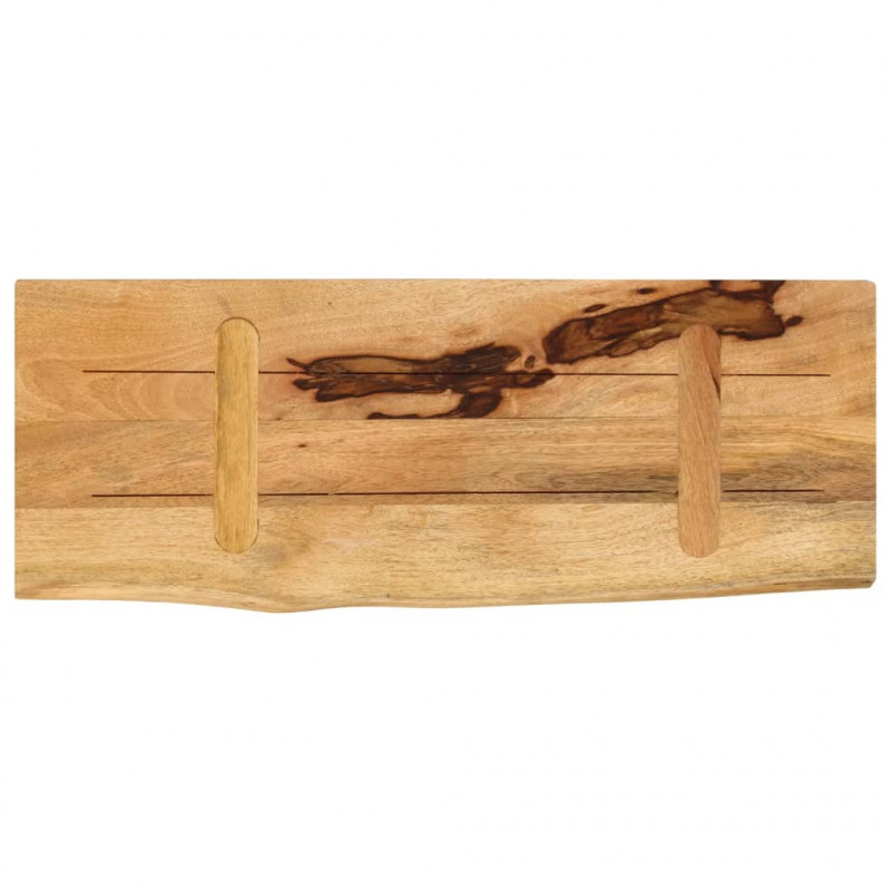 Blat stołu, 80x40x3,8 cm, naturalna krawędź, drewno mango