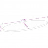 Blat do stołu, 140x60x3,8 cm, owalny, lite drewno akacjowe