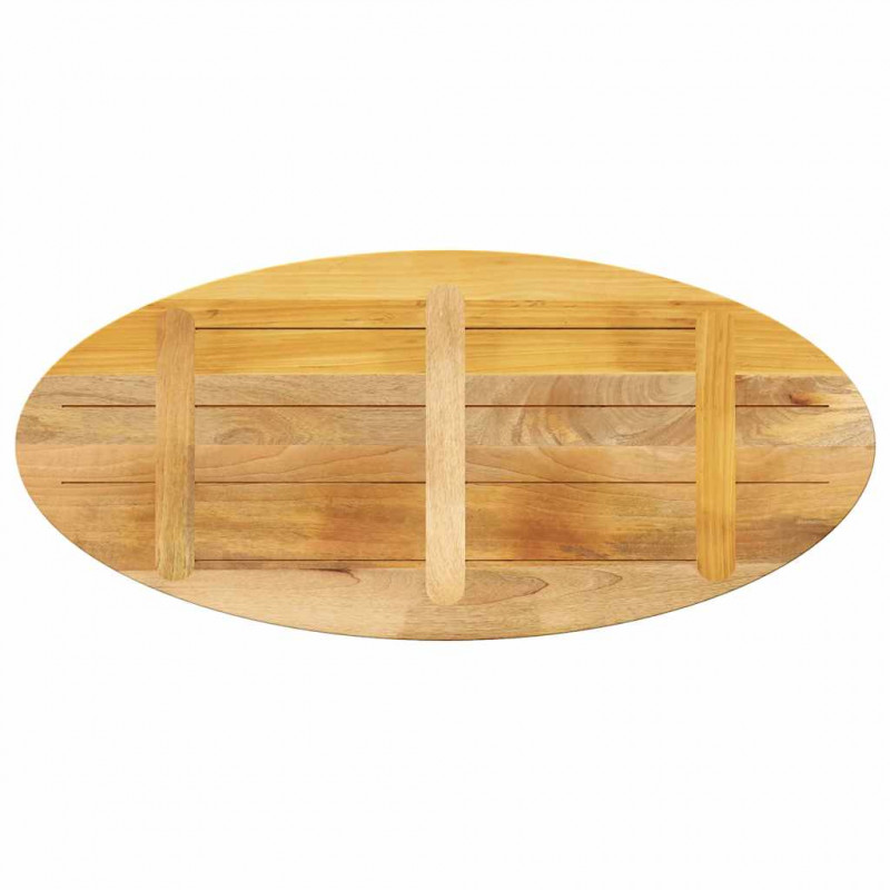 Blat stołu, 110x40x3,8 cm, owalny, lite drewno mango