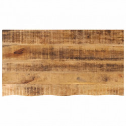 Blat stołu, 110x60x3,8 cm, naturalna krawędź, drewno mango