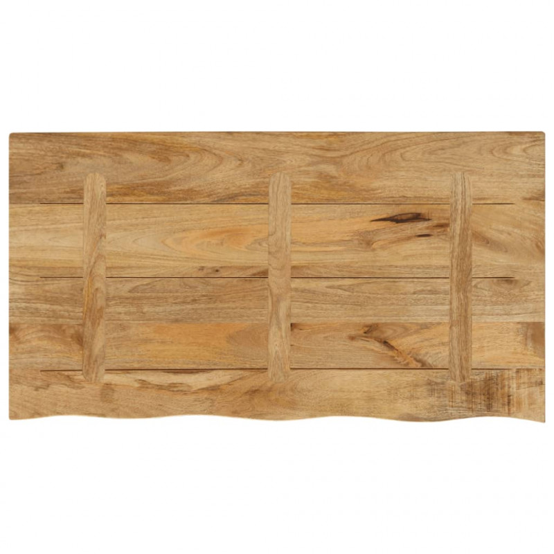 Blat stołu, 110x60x3,8 cm, naturalna krawędź, drewno mango