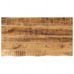 Blat stołu, 120x60x3,8 cm, naturalna krawędź, drewno mango