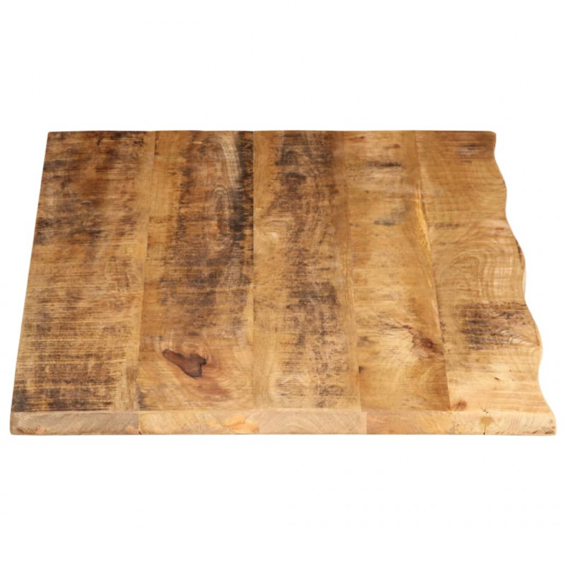 Blat stołu, 120x60x3,8 cm, naturalna krawędź, drewno mango