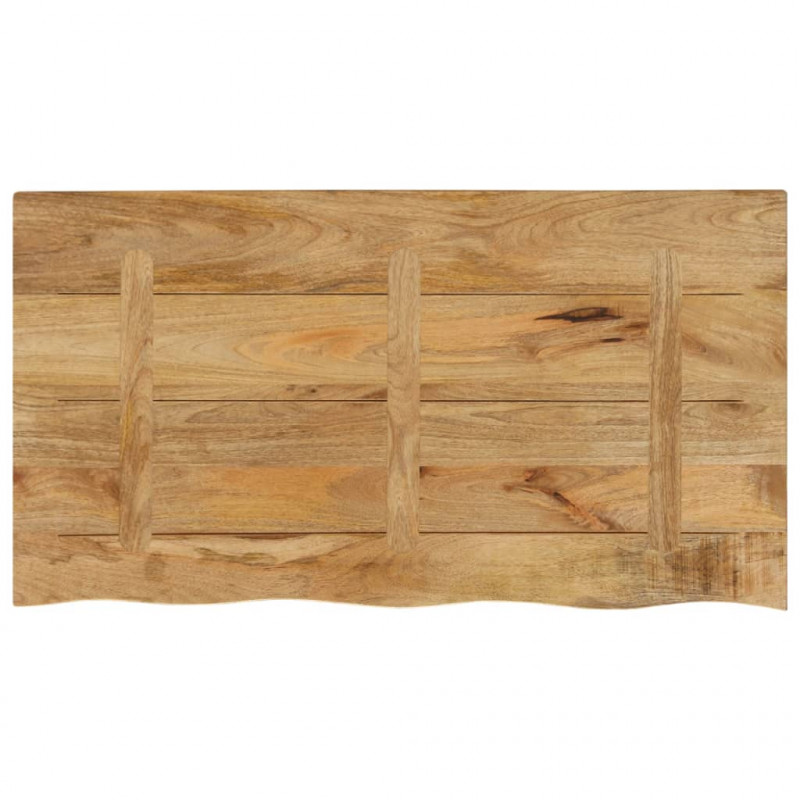 Blat stołu, 120x60x3,8 cm, naturalna krawędź, drewno mango