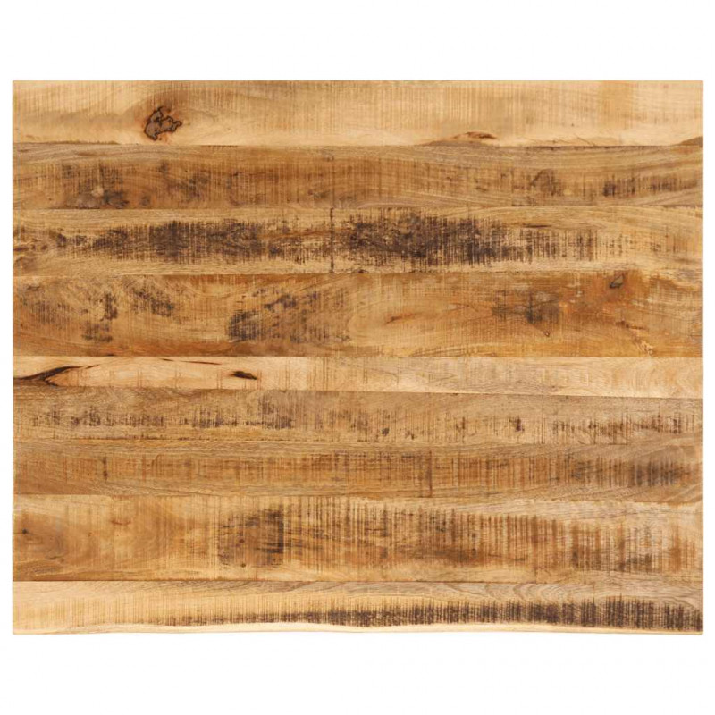 Blat stołu, 100x80x3,8 cm, naturalna krawędź, drewno mango