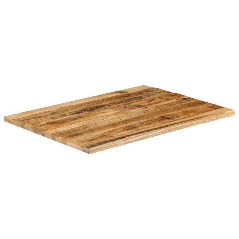 Blat stołu, 100x80x3,8 cm, naturalna krawędź, drewno mango