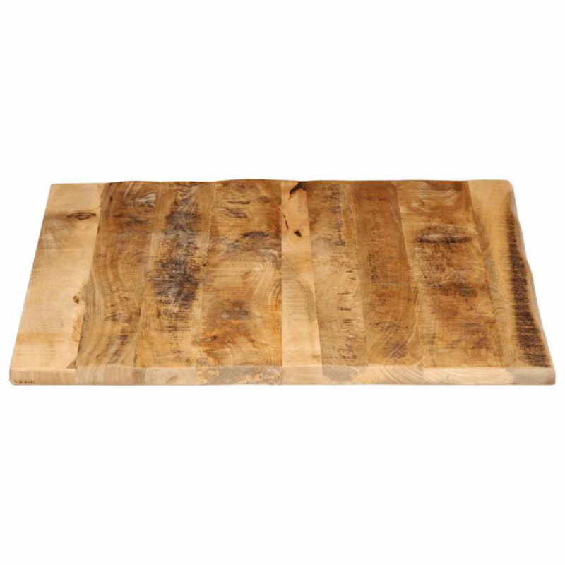 Blat stołu, 100x80x3,8 cm, naturalna krawędź, drewno mango