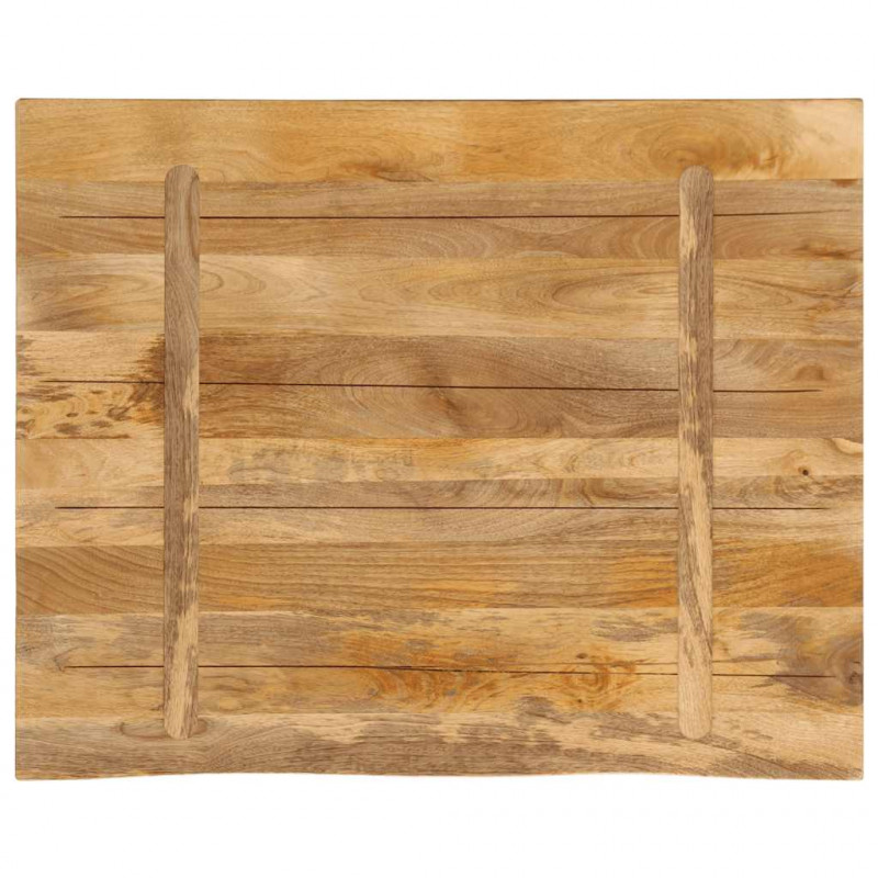 Blat stołu, 100x80x3,8 cm, naturalna krawędź, drewno mango