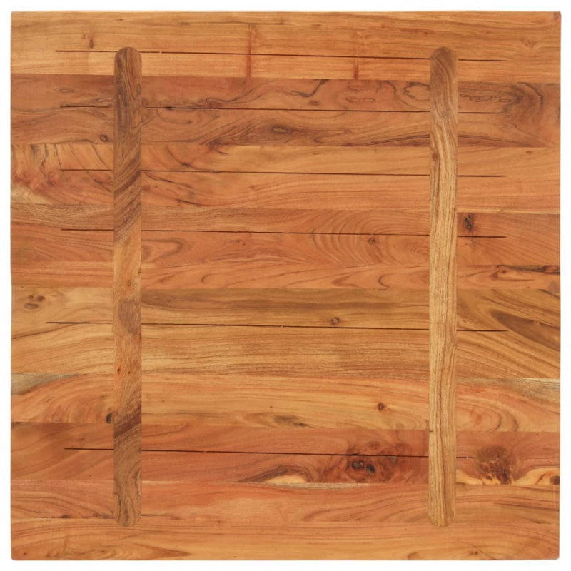 Blat stołu, 70x70x2,5 cm, kwadratowy, lite drewno akacjowe