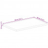 Blat do stolika, 40x30x3,8 cm, prostokątny, surowe drewno mango