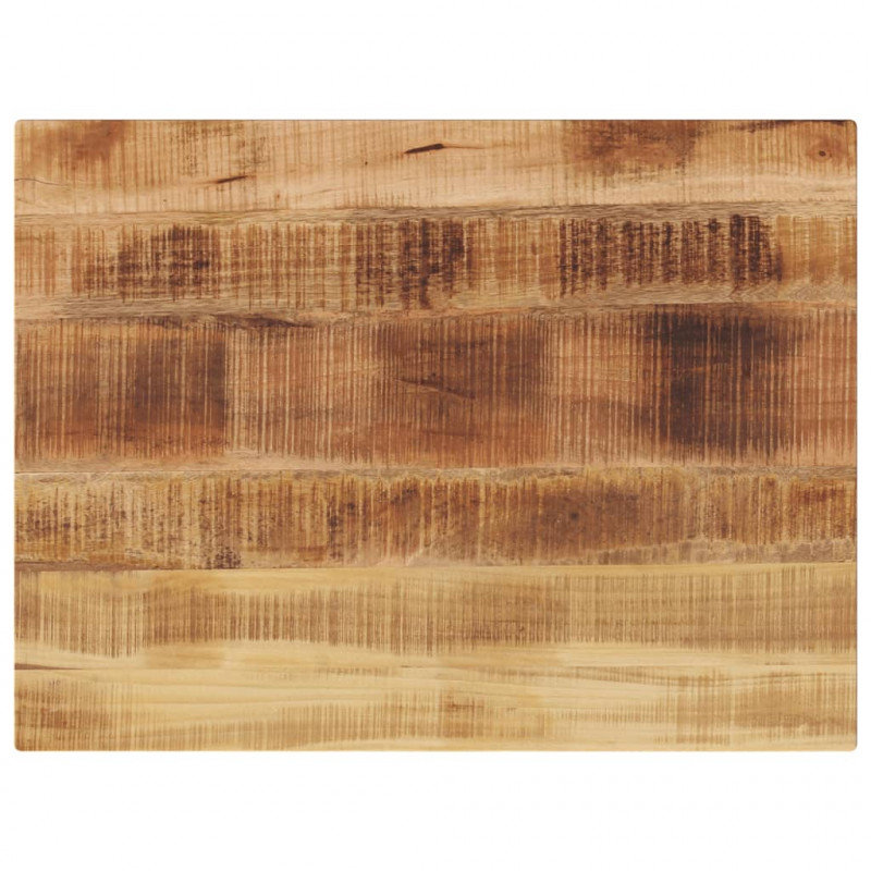 Blat do stolika, 80x50x3,8 cm, prostokątny, surowe drewno mango