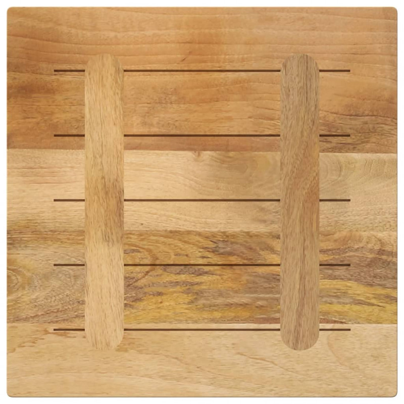 Blat do stolika, 60x60x3,8 cm, kwadratowy, surowe drewno mango