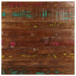 Blat stołu, 80x80x1,5 cm, kwadratowy, lite drewno z odzysku