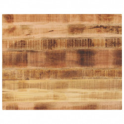 Blat do stolika, 90x80x3,8 cm, prostokątny, surowe drewno mango