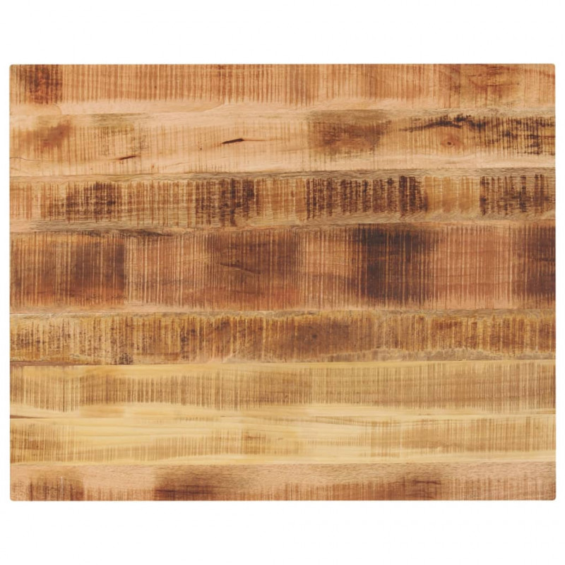 Blat do stolika, 90x80x3,8 cm, prostokątny, surowe drewno mango