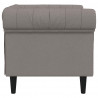 Fotel Chesterfield, kolor taupe, obity tkaniną
