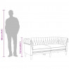 Sofa Chesterfield dwuosobowa, obita lnem