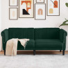 Sofa dwuosobowa, ciemnozielona, aksamit