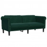 Sofa dwuosobowa, ciemnozielona, aksamit