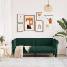 Sofa dwuosobowa, ciemnozielona, aksamit