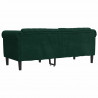 Sofa dwuosobowa, ciemnozielona, aksamit